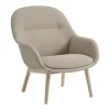 Fiber Lounge Armchair Holzgestell gepolstert