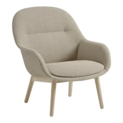 Fiber Lounge Armchair Holzgestell gepolstert