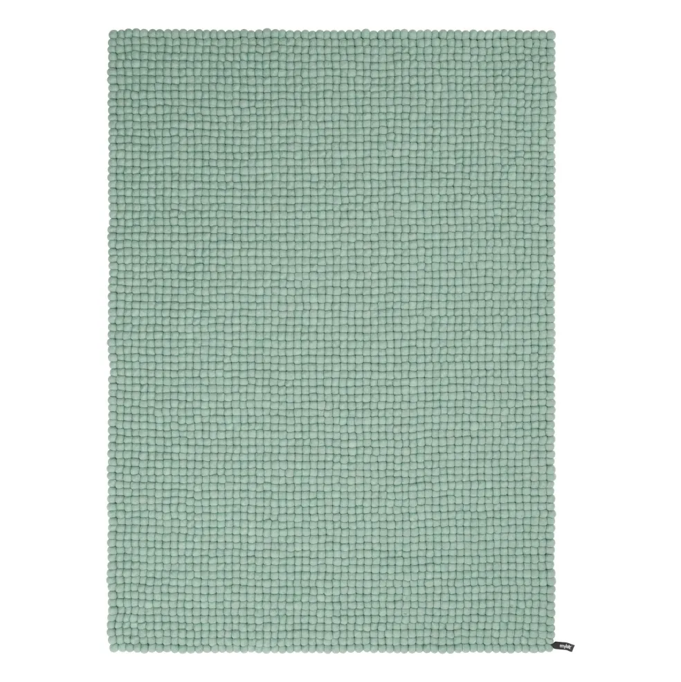 Fine Filzkugelteppich rechteckig