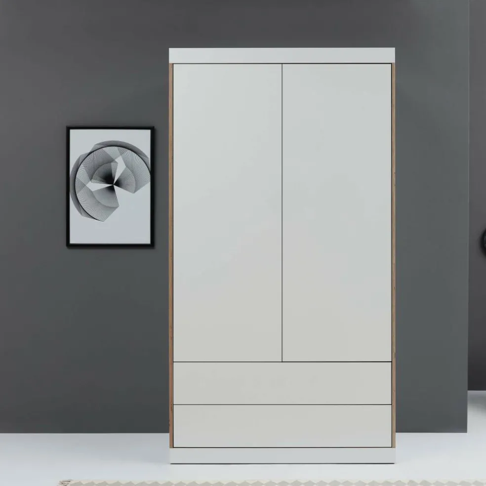 Flai Kleiderschrank zweitürig mit Schubkästen