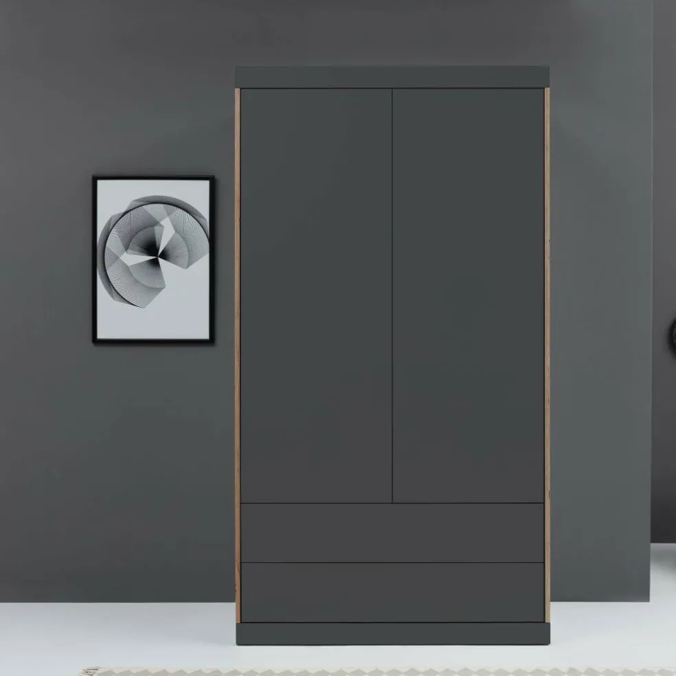 Flai Kleiderschrank zweitürig mit Schubkästen