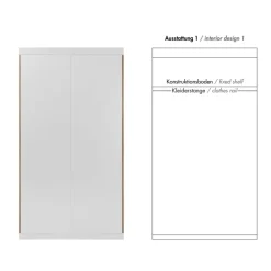 Flai Kleiderschrank zweitürig mit Schubkästen