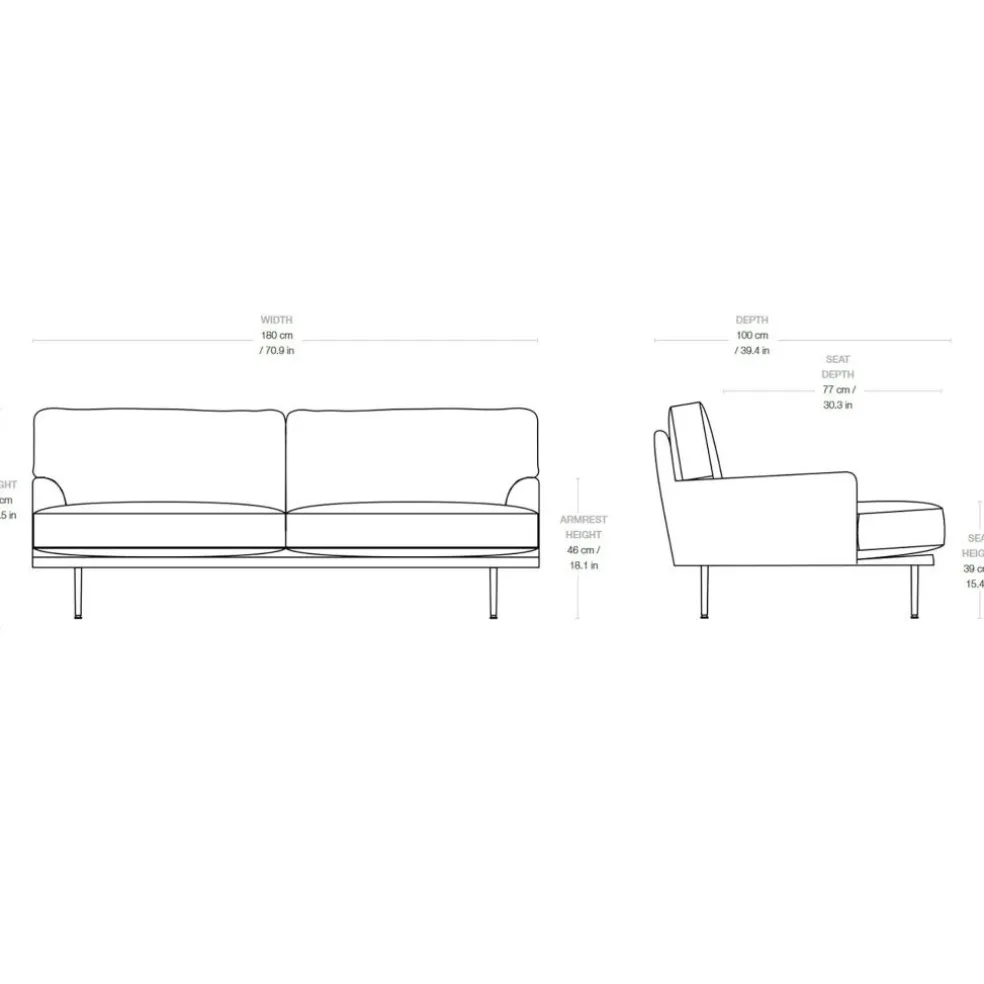 Flaneur 2-Sitzer Sofa