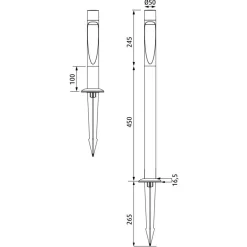 Flindt LED Pollerleuchte mit Erdstück
