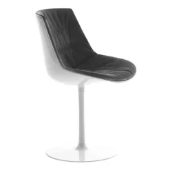 Flow Drehstuhl gepolstert mit Tellerfuß