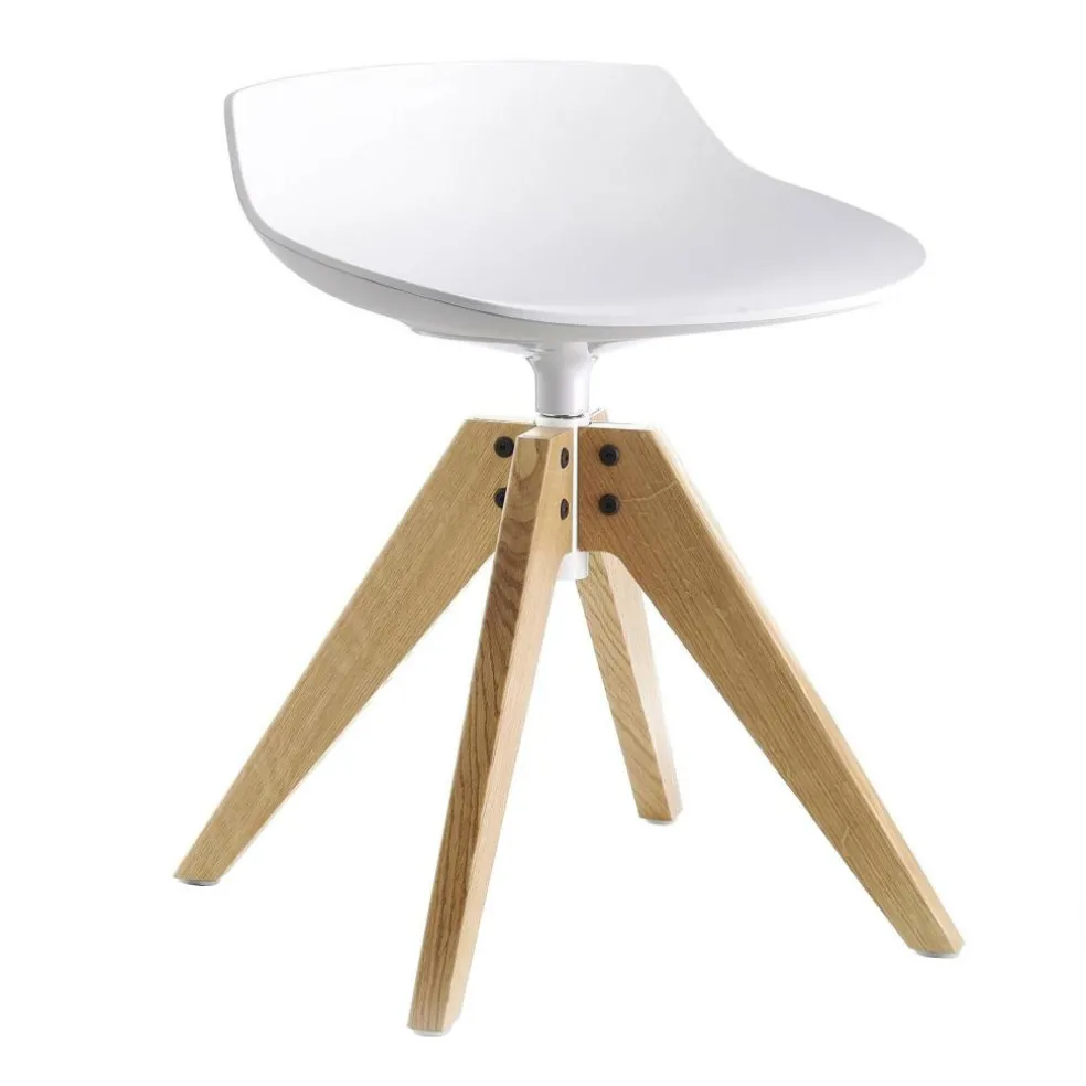 Flow Hocker Gestell Eiche 44cm