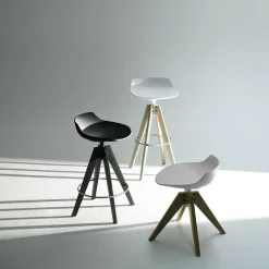 Flow Hocker Gestell Eiche 44cm