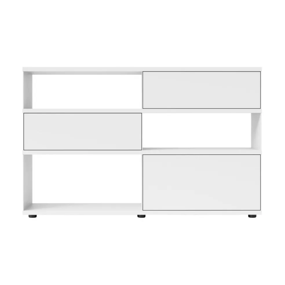 Flow Q Sideboard mit 2 Schubkästen und Klapptür 160x99x40cm