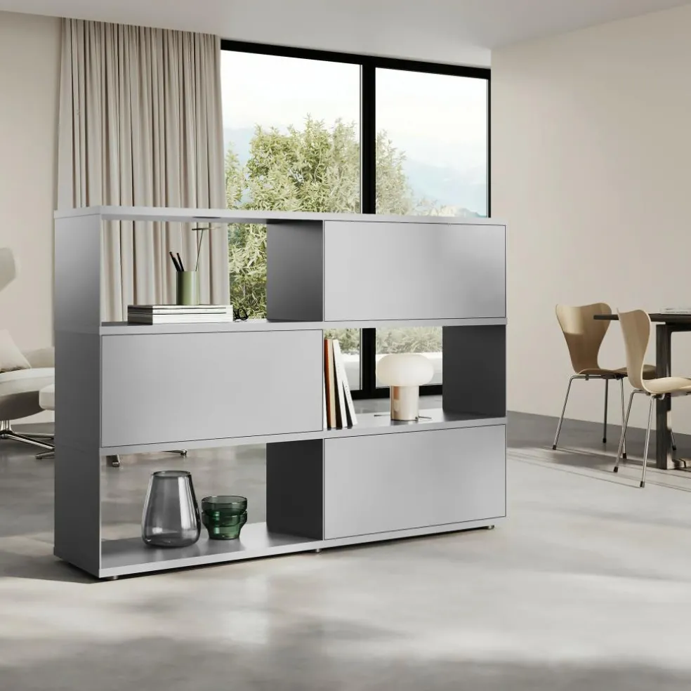 Flow Q Sideboard/Standregal mit 3 Klapptüren 200x124x40cm