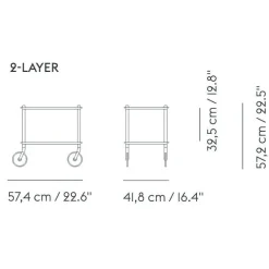 Flow Servierwagen 57,4x56,8x41,8cm