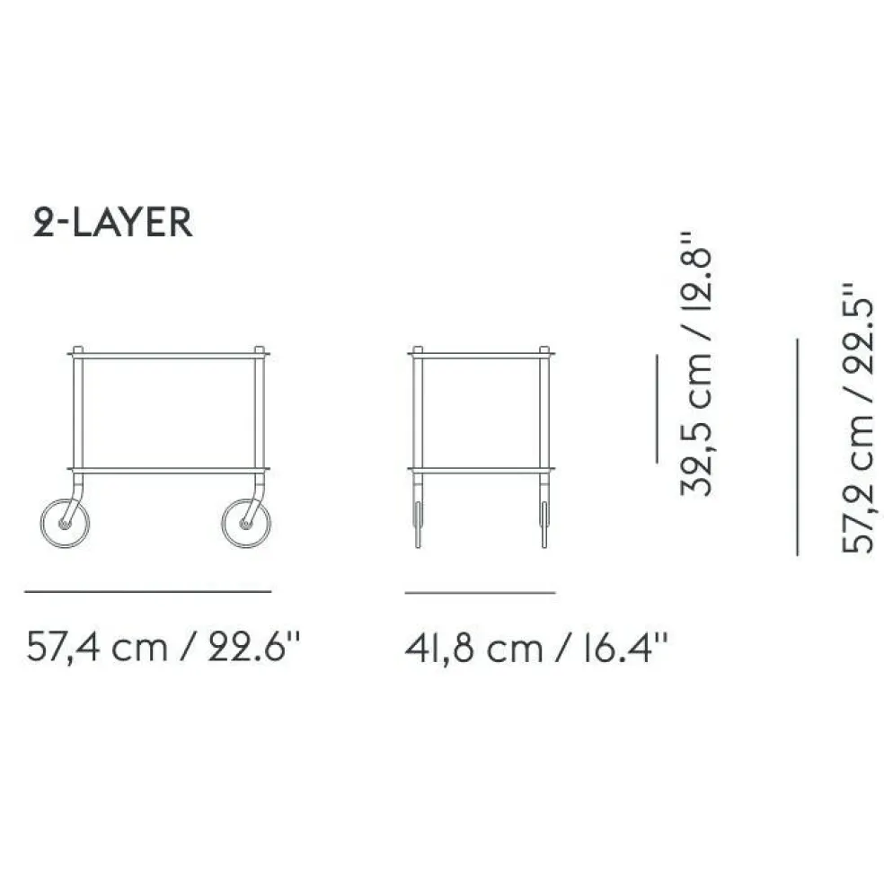 Flow Servierwagen 57,4x56,8x41,8cm