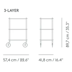 Flow Servierwagen 57,4x88,3x41,8cm