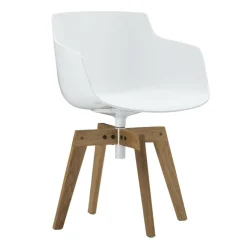 Flow Slim Armlehnstuhl Füße in Eiche