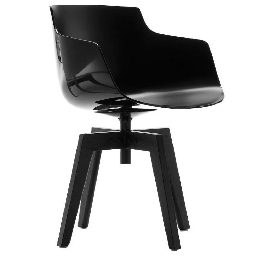 Flow Slim Armlehnstuhl Füße in Eiche