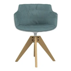 Flow Slim Armlehnstuhl Gestell Eiche VN gepolstert