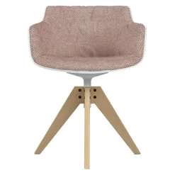 Flow Slim Armlehnstuhl Gestell Eiche VN gepolstert