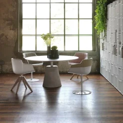 Flow Slim Armlehnstuhl Tellerfuß