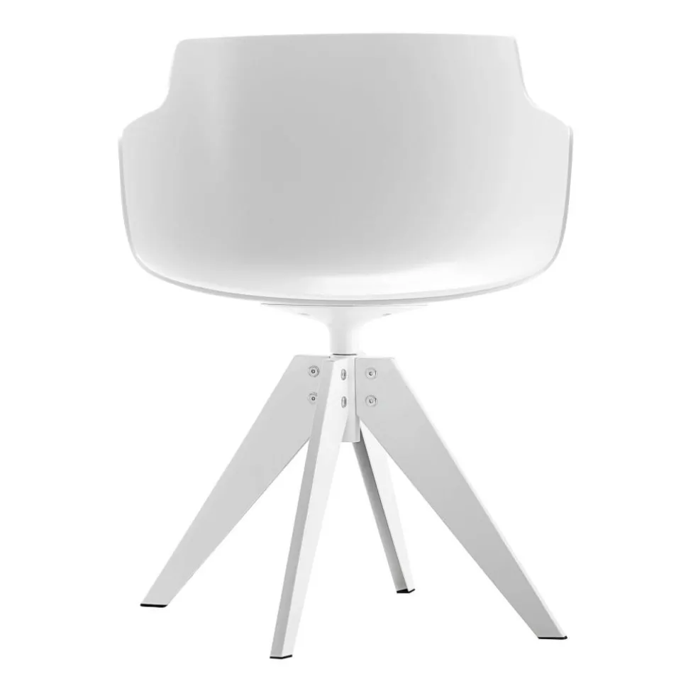 Flow Slim Armlehnstuhl Vierfußgestell VN Stahl