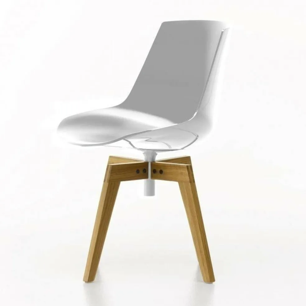 Flow Stuhl Füße in Eiche 4er Set