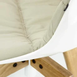 Flow Stuhl gepolstert Gestell Eiche