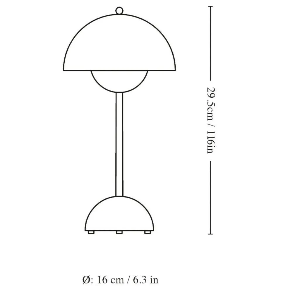 Flowerpot VP9 LED Akku Tischleuchte