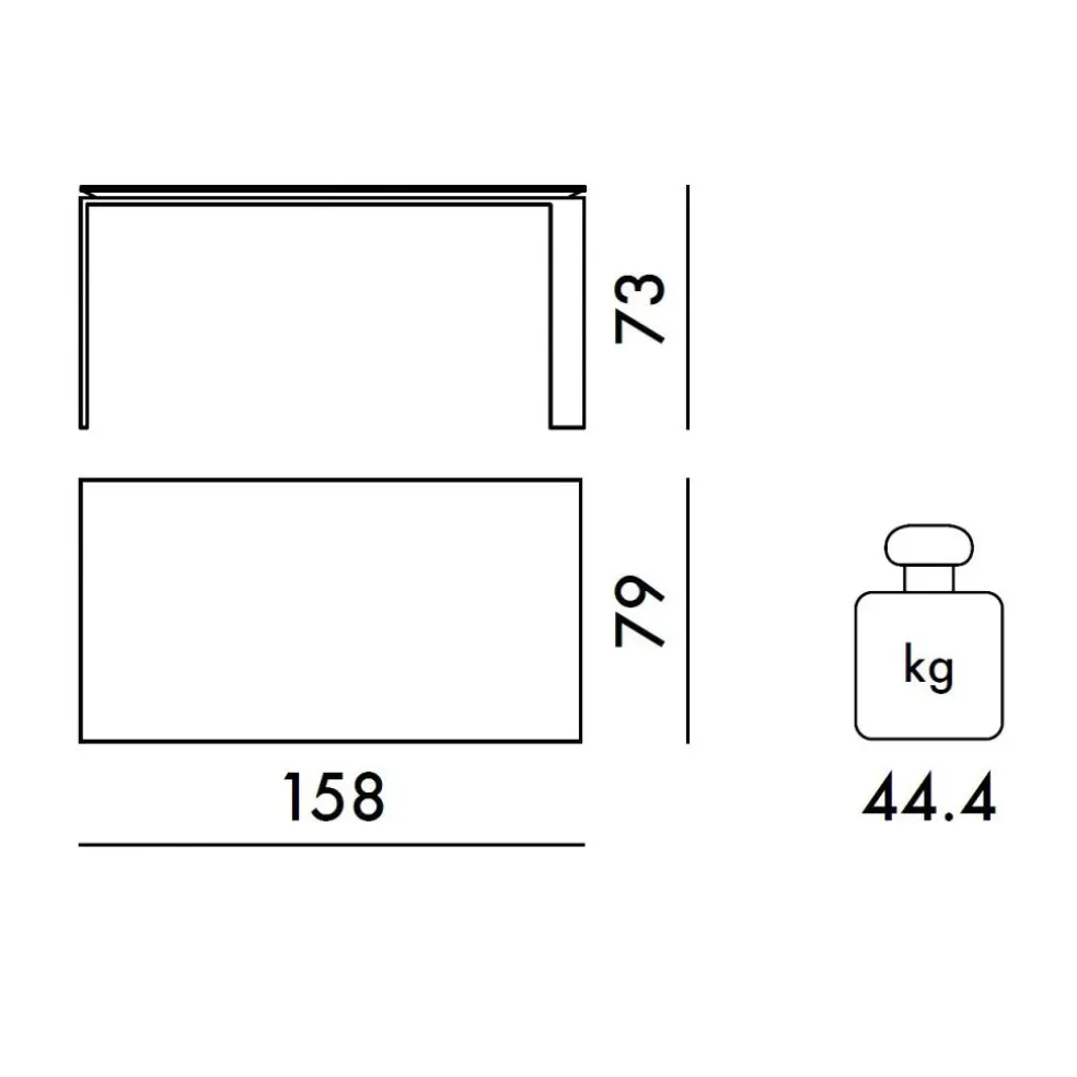 Four Tisch 158x79x73cm
