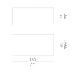 Frame P10 Tisch 180x90cm