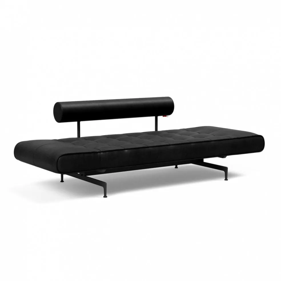 Ghia Laser Schlafsofa Stoff mit Ledermischung 210x93cm