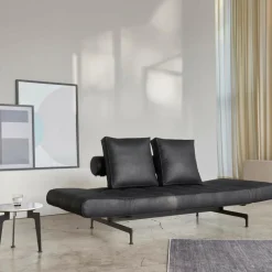 Ghia Laser Schlafsofa Stoff mit Ledermischung 210x93cm