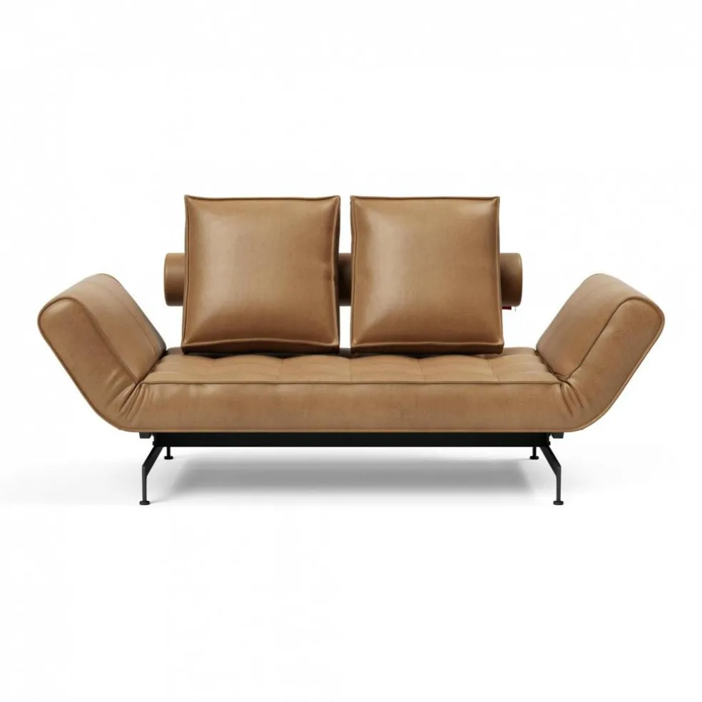 Ghia Laser Schlafsofa Stoff mit Ledermischung 210x93cm