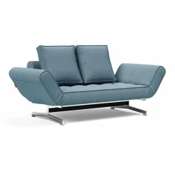 Ghia Schlafsofa Stoff Beine Stahl verchromt 210x93cm