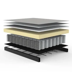 Ghia Schlafsofa Stoff-/Ledermischung Beine Stahl verchromt