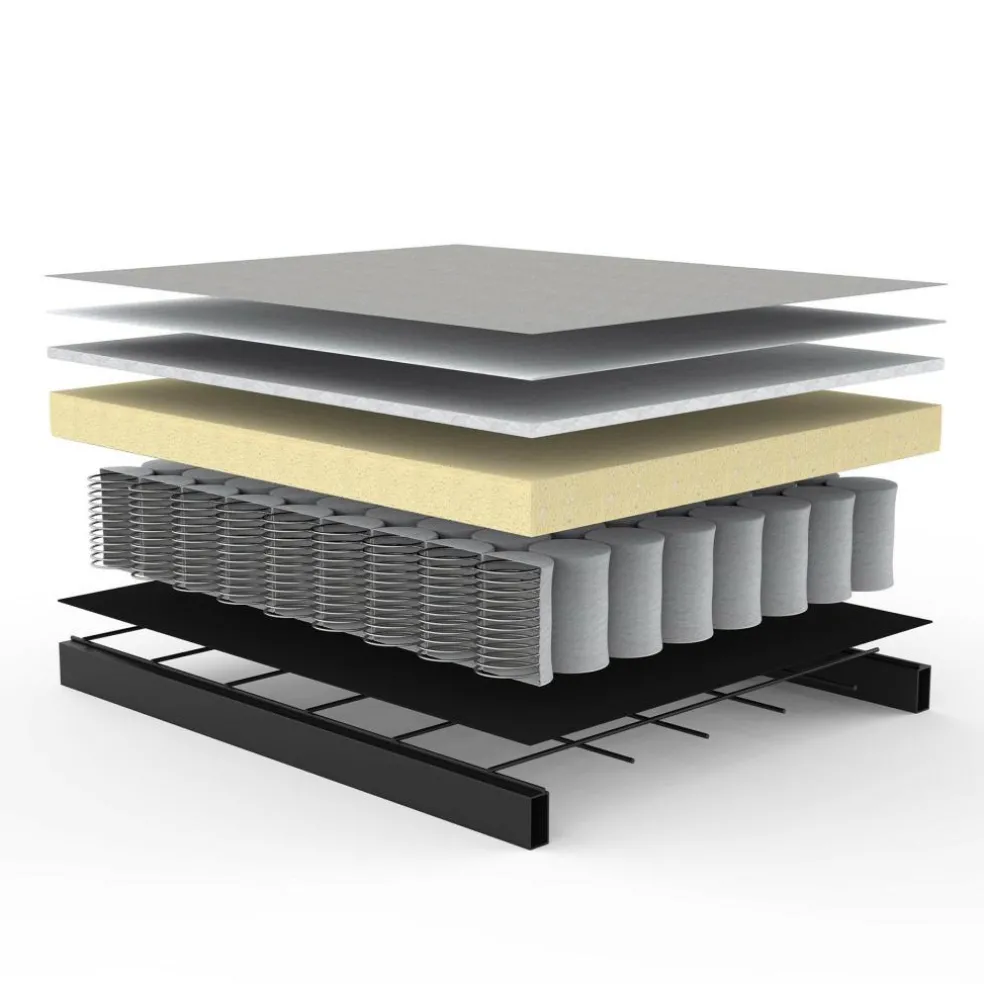 Ghia Schlafsofa Stoff-/Ledermischung Beine Stahl verchromt