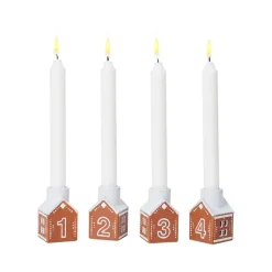 Gingerbread Adventskerzenhalter 4er Set