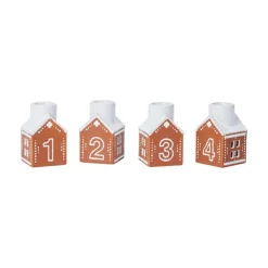 Gingerbread Adventskerzenhalter 4er Set