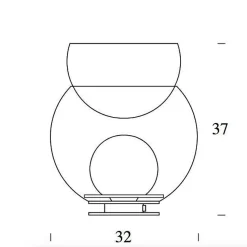 Giova Tischleuchte mit Blumenvase