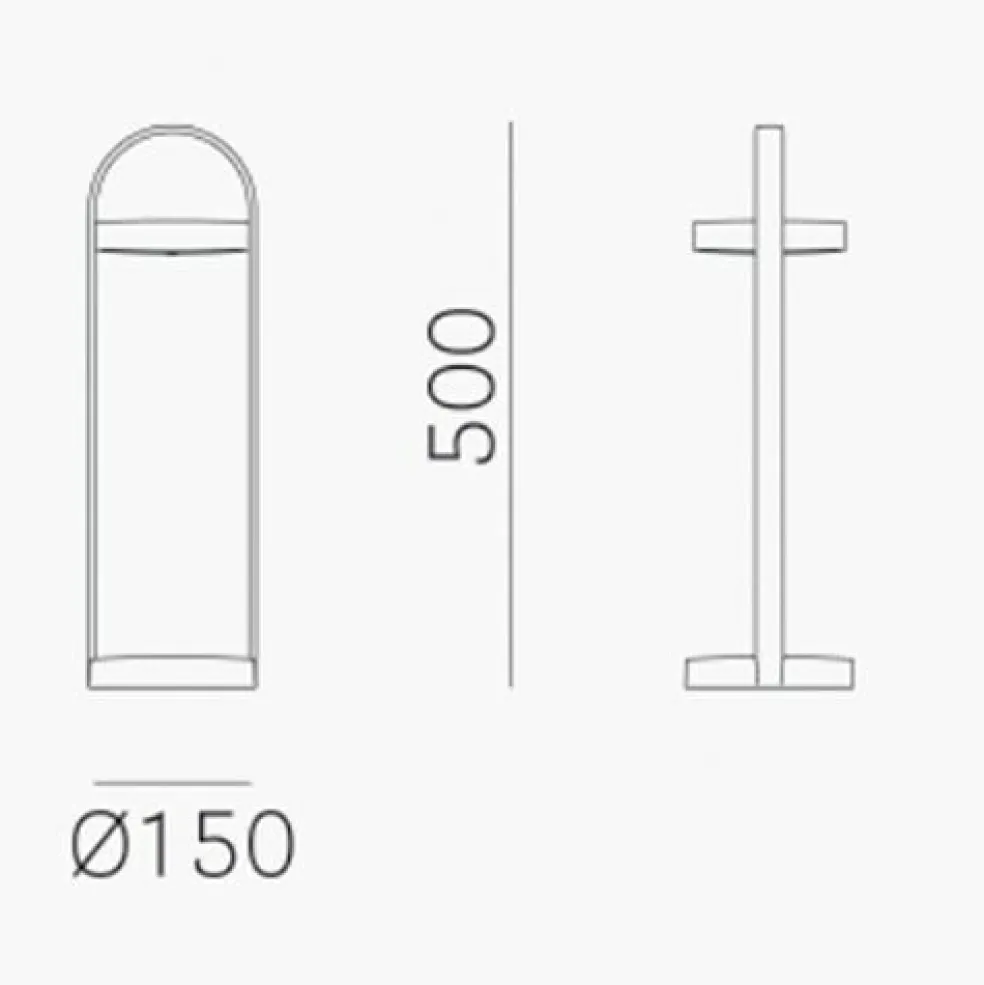 Giravolta 1799 LED Außenleuchte mit Akku H 50cm