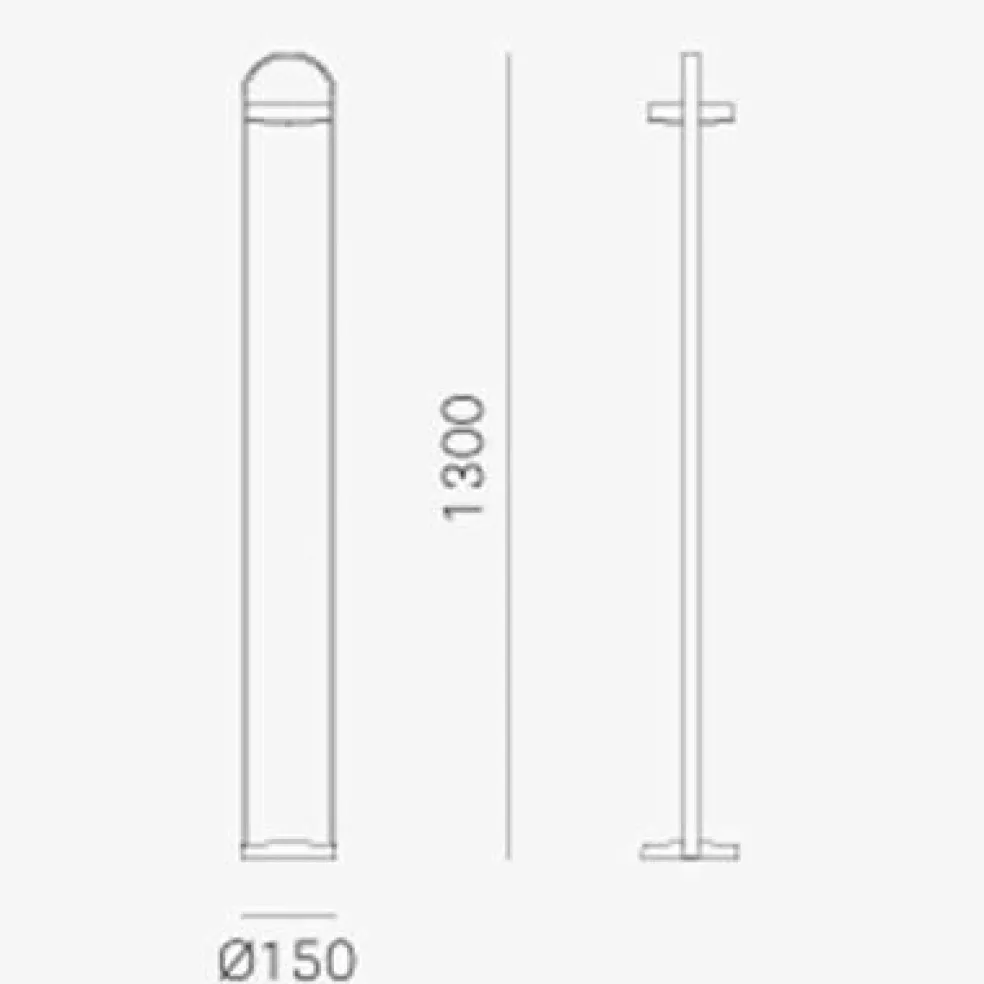 Giravolta 1799 LED Außenstehleuchte mit Akku H 130cm