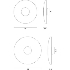 Glint LED Wandleuchte Glas