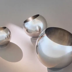 Globe Blumentopf Edelstahl Ø 17cm