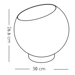 Globe Blumentopf Edelstahl Ø 30cm