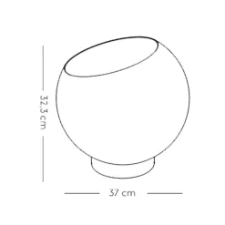 Globe Blumentopf Edelstahl Ø 37cm