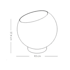 Globe Blumentopf Edelstahl Ø 43cm