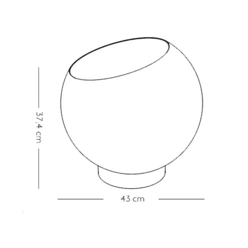 Globe Blumentopf Edelstahl Ø 43cm