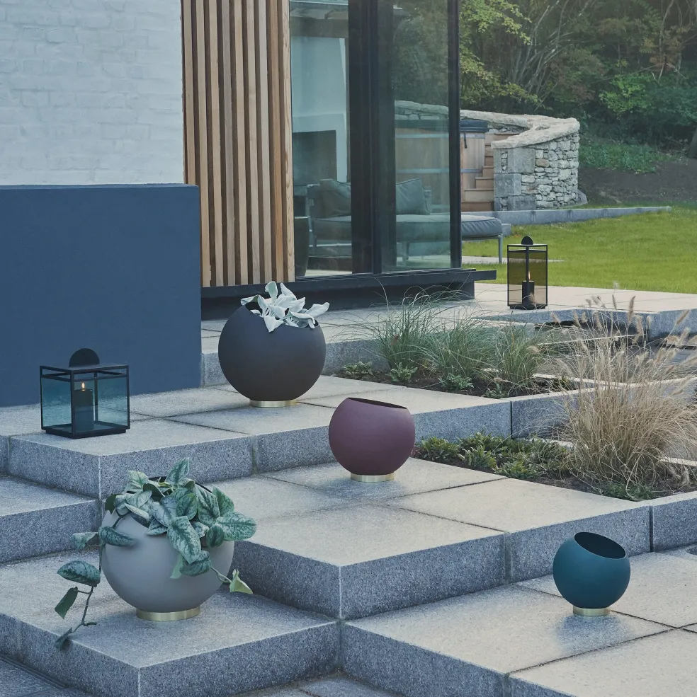 Globe Blumentopf Messing Ø 21cm