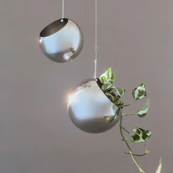 Globe Hängeblumentopf Edelstahl Ø 17cm