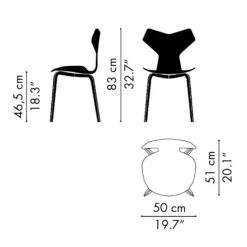 Grand Prix™ Stuhl mit Holzgestell