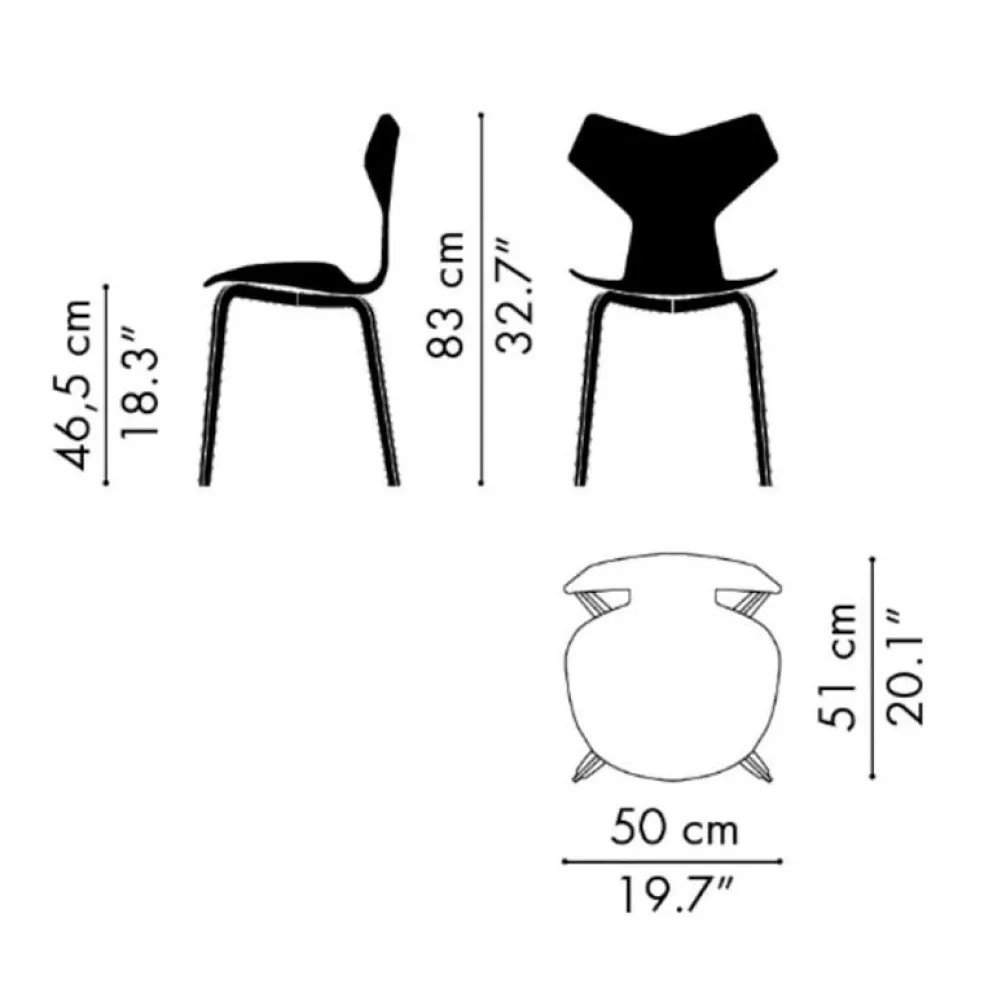 Grand Prix™ Stuhl mit Holzgestell