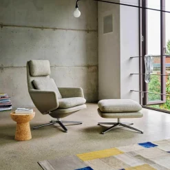 Grand Relax Sessel & Ottoman Stoff