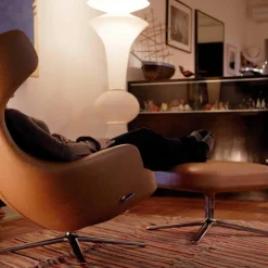 Grand Repos Sessel & Ottoman Leder